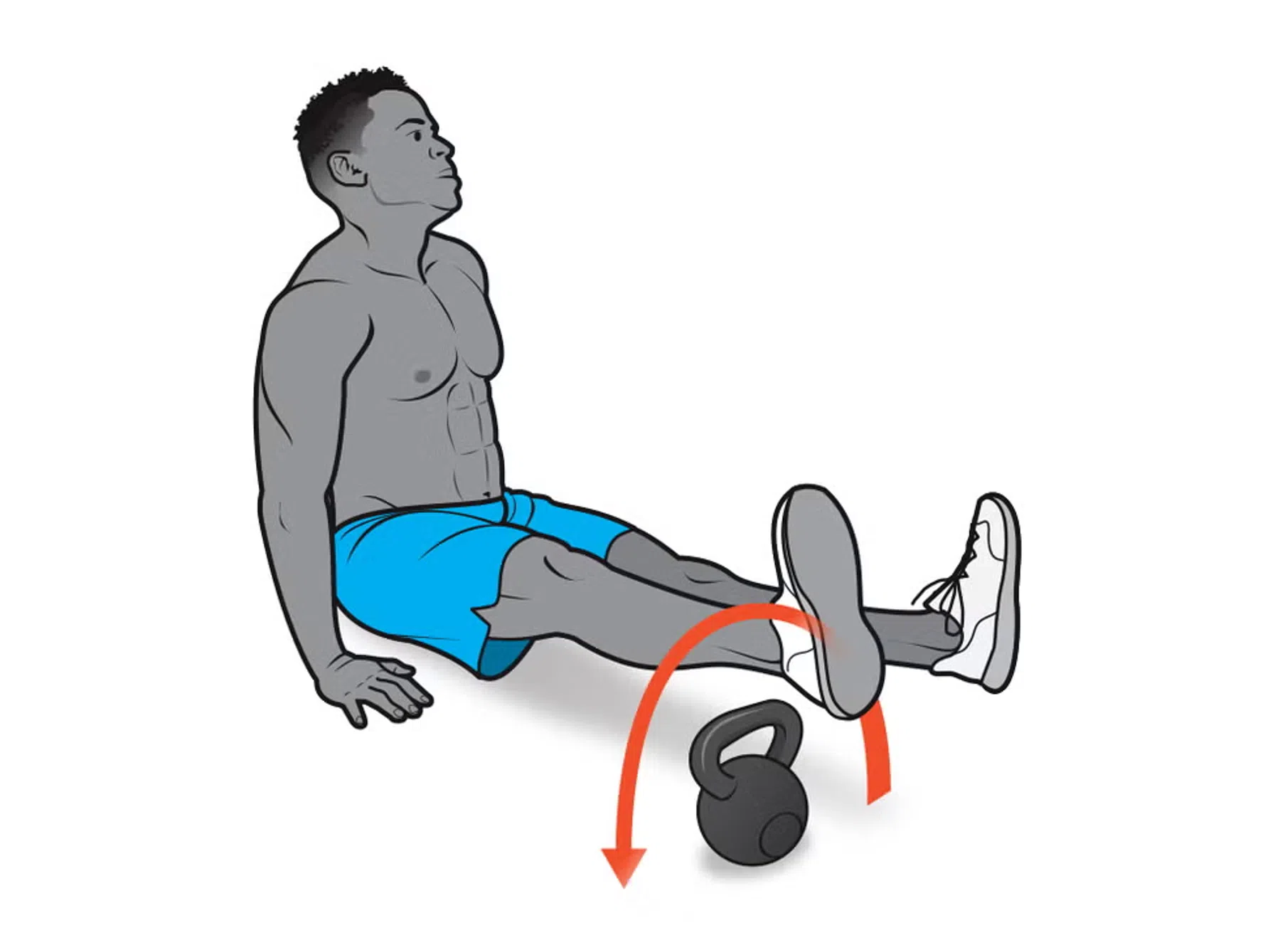 Seated hip lift illustratie